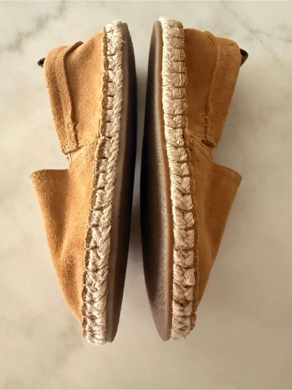 ZARA Kids Tan Suede Moccasin Slip-Ons